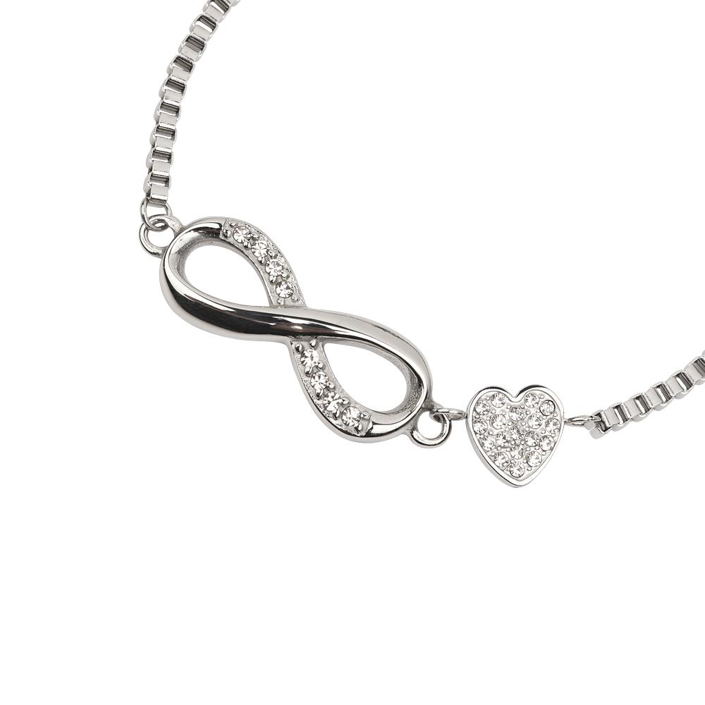 Foto 2 | Pulsera Mujer Corazón Infinito Zirconia Regalo Novia Luckyly Angie Oro