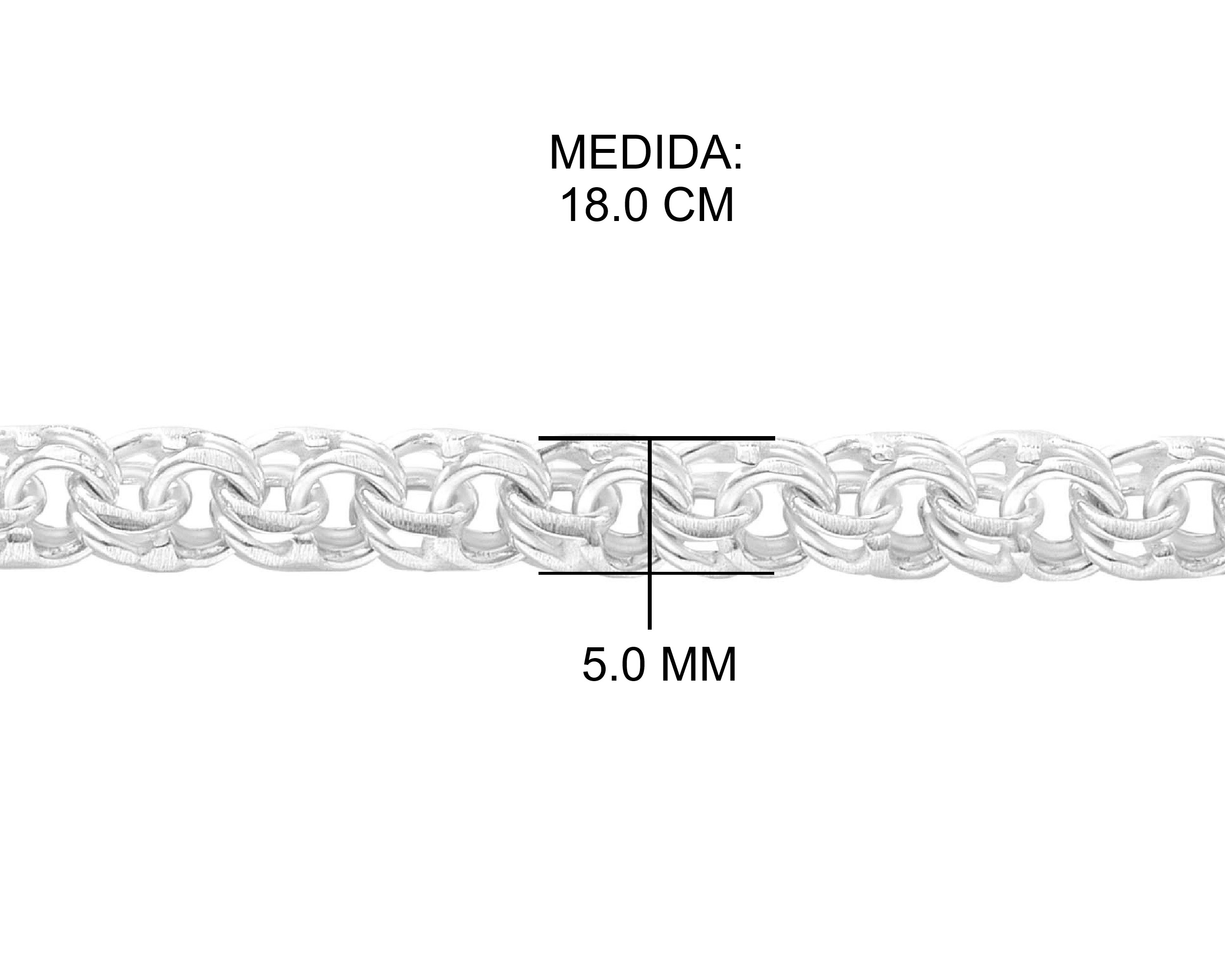 Foto 6 pulgar | Pulsera China Horoz 18cm Plata .925 Cp554