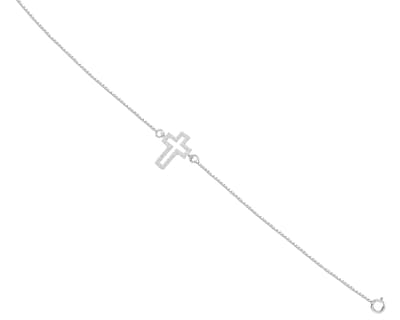 Foto 4 | Pulsera Cruz Circonias 18cm Horoz Plata .925 Cp605