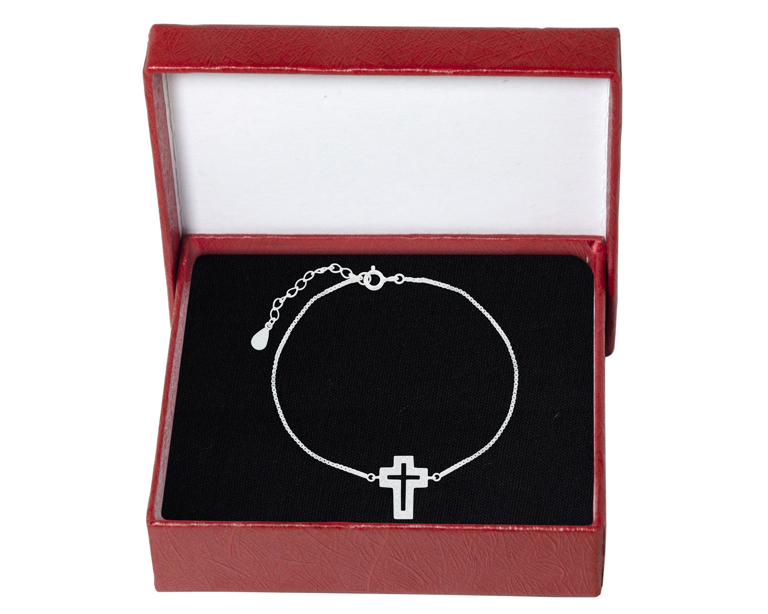 Foto 6 pulgar | Pulsera Cruz Circonias 18cm Horoz Plata .925 Cp605