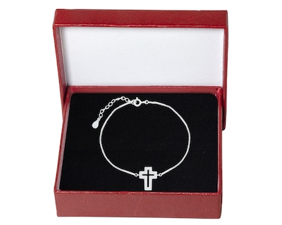 Foto 5 | Pulsera Cruz Circonias 18cm Horoz Plata .925 Cp605