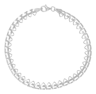 Foto 1 | Pulsera De Plata 925 Armado A Mano De Triangulo 18cm De .8mm
