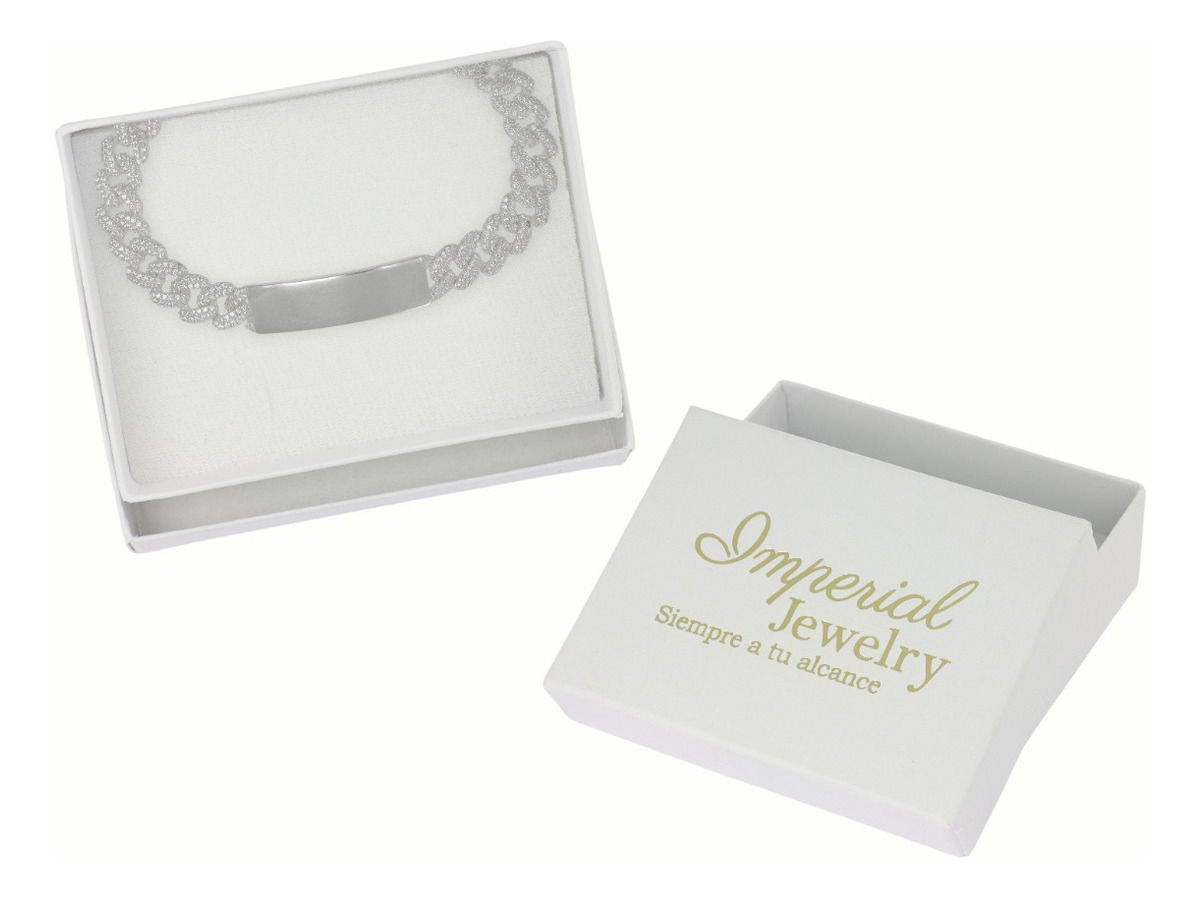 Foto 4 pulgar | Esclava Turca De Plata 925 Barbada Con Zirconia De 19.5 Cm