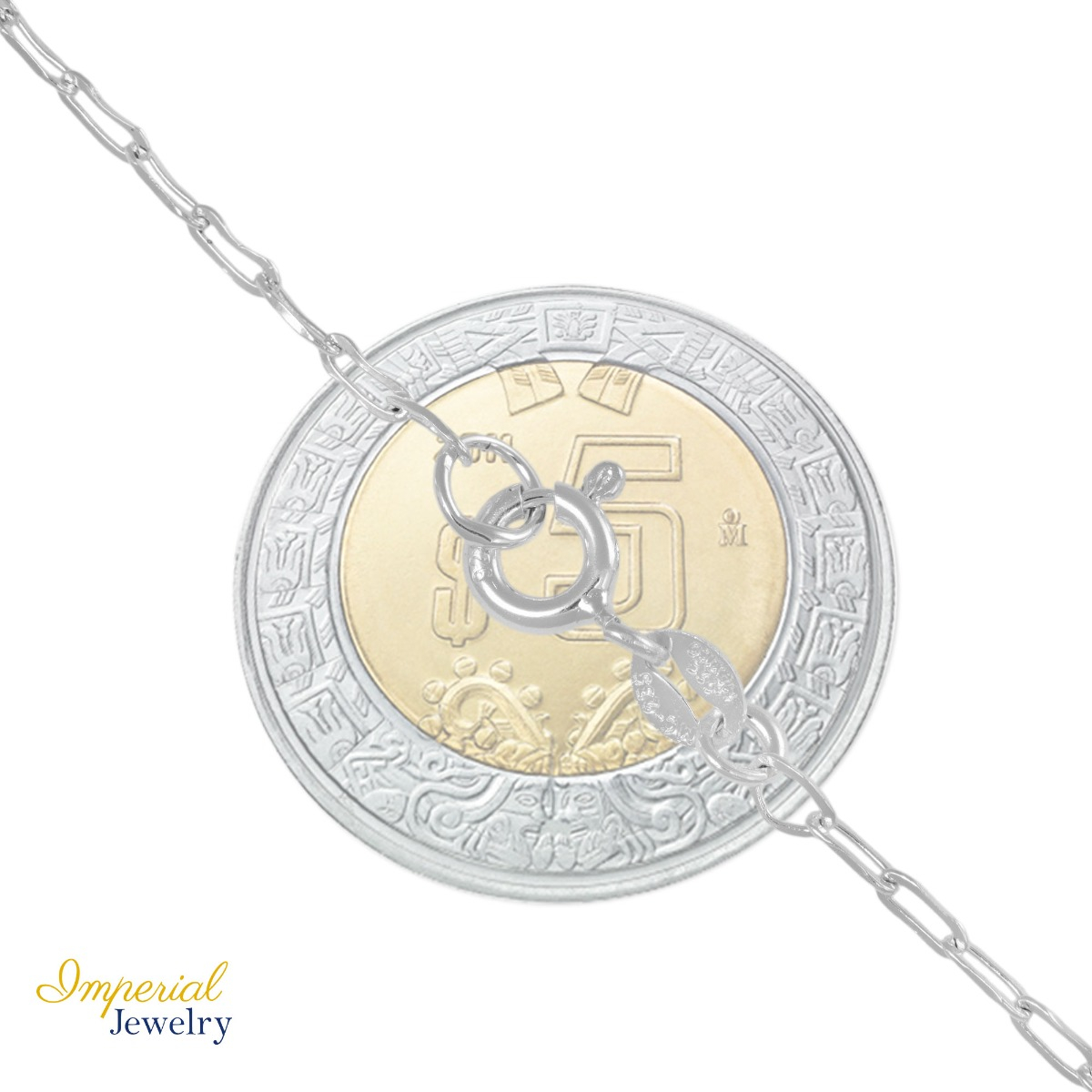 Foto 4 pulgar | Pulsera De Plata 925 Con Cruz Y Bola Diamantada 18 Cm