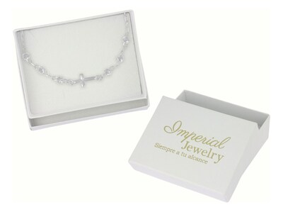 Foto 4 | Pulsera De Plata 925 Con Cruz Y Bola Diamantada 18 Cm