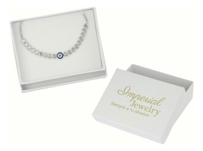 Foto 3 | Pulsera De Plata 925 De Ojo Turco Con Zirconia Blanca Y Azul