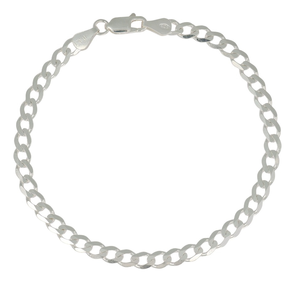 Foto 2 pulgar | Pulsera Italiana De Plata 925 Estilo Barbada De 21cm, 4.1mm