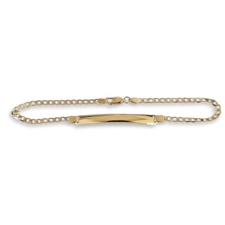 Foto 2 | Esclava Barbada Diamantada 21 Cm 3.5 Mm Oro Sólido 14k