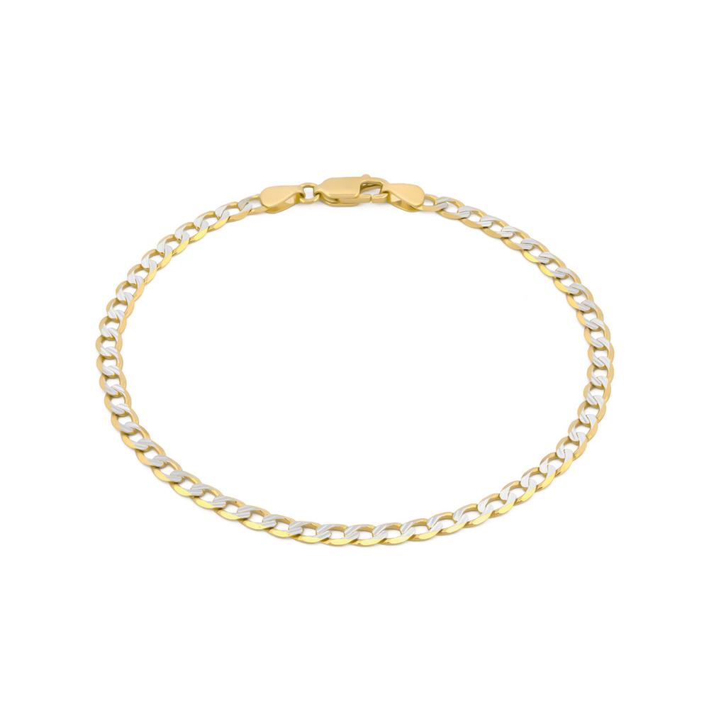 Foto 1 | Pulso Barbada Diamantada 4 Mm 18.5 Cm Oro Sólido 14k