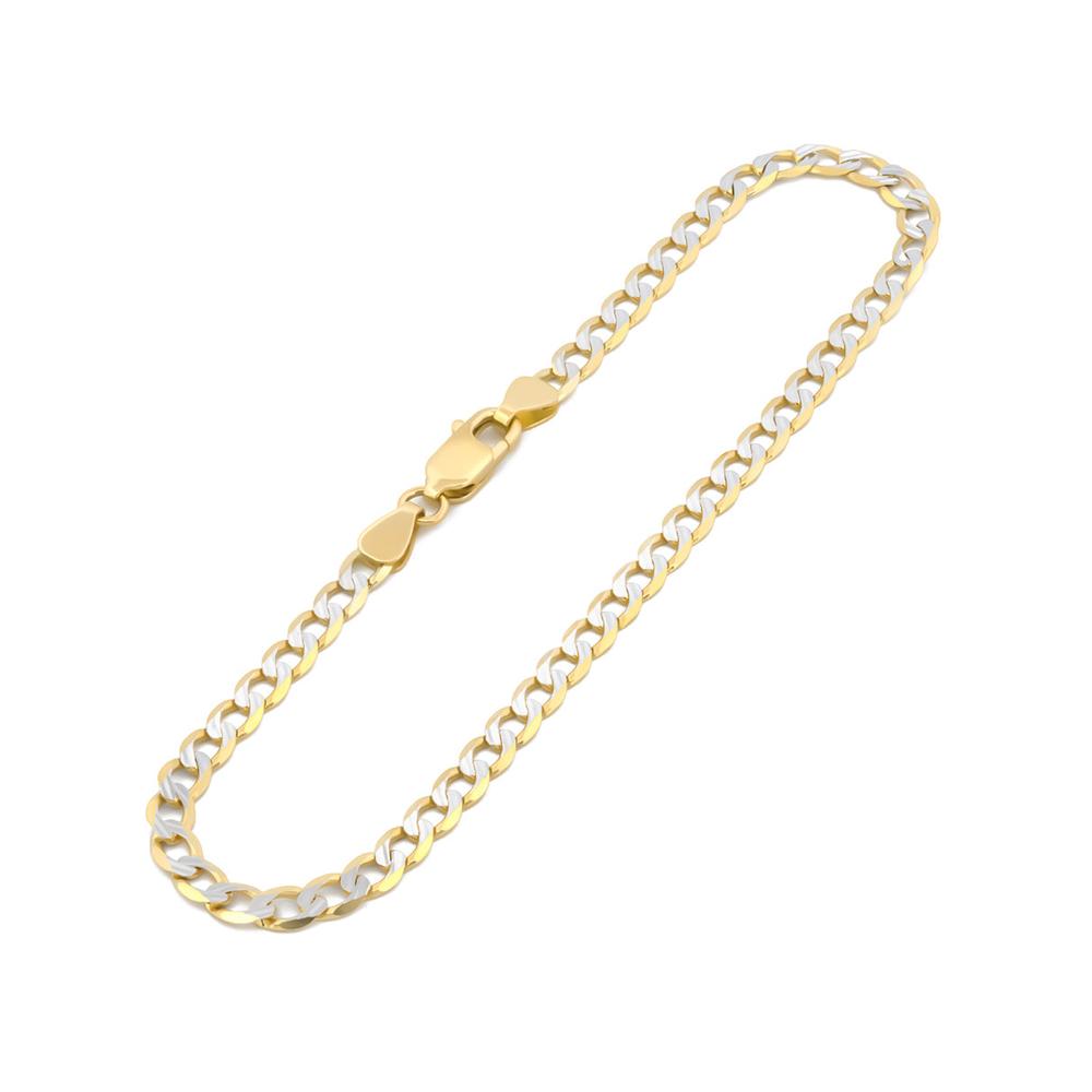Foto 2 | Pulso Barbada Diamantada 4 Mm 18.5 Cm Oro Sólido 14k