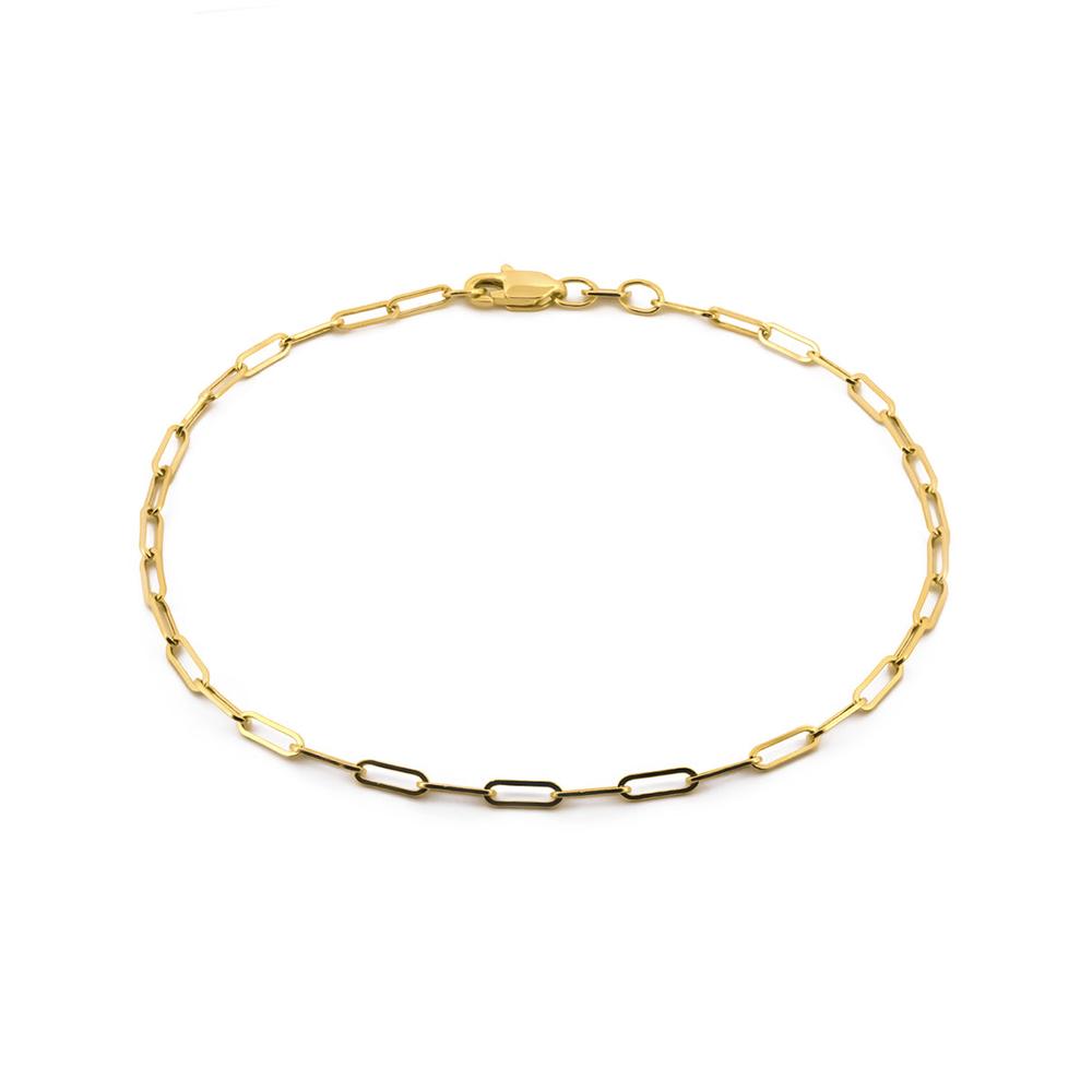Foto 1 | Pulsera Clip 2 Mm Tobillera Oro Solido 24 Cm 14k