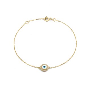Foto 1 | Pulsera Ojito 8 Mm Oro Sólido 14k