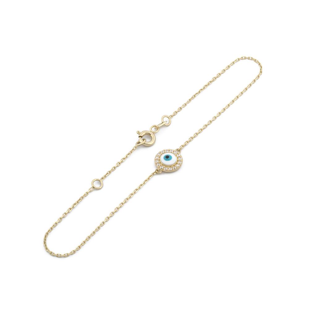 Foto 2 | Pulsera Ojito 8 Mm Oro Sólido 14k