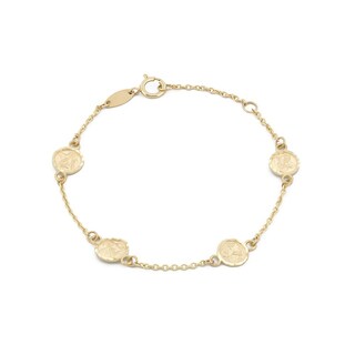 Foto 1 | Pulsera Querubines Oro Sólido 14k 13.5 Cm