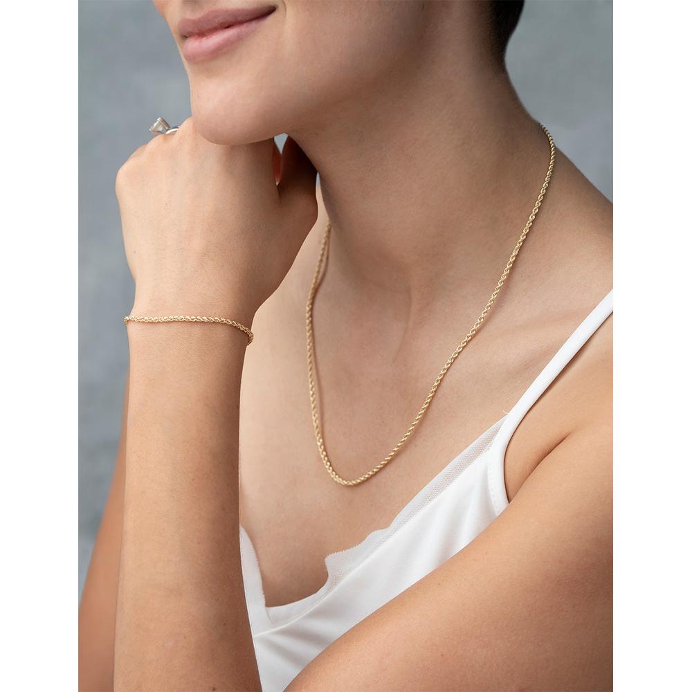 Foto 4 | Pulso Torzal 2 Mm 18.5 Cm Oro Sólido 14k