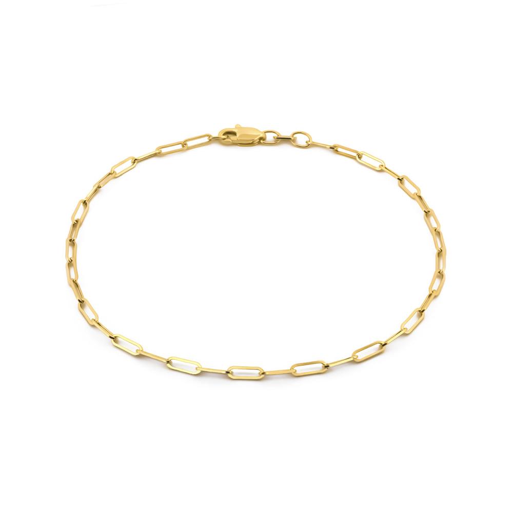 Foto 2 pulgar | Pulsera Clip 1.5 Mm 18 Cm Oro Solido 10k