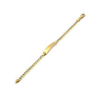 Foto 2 | Esclava Barbada Diamantada 14 Cm Oro Sólido 14k
