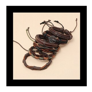 Foto 3 | Brazalete De Hombre Cuero Vintage Set De 6 Dije Árbol, Color Café Belug