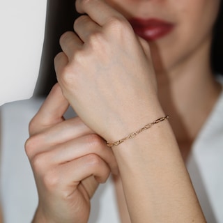Foto 2 | Pulsera Oro 10k Eslabones Crixus Joyería