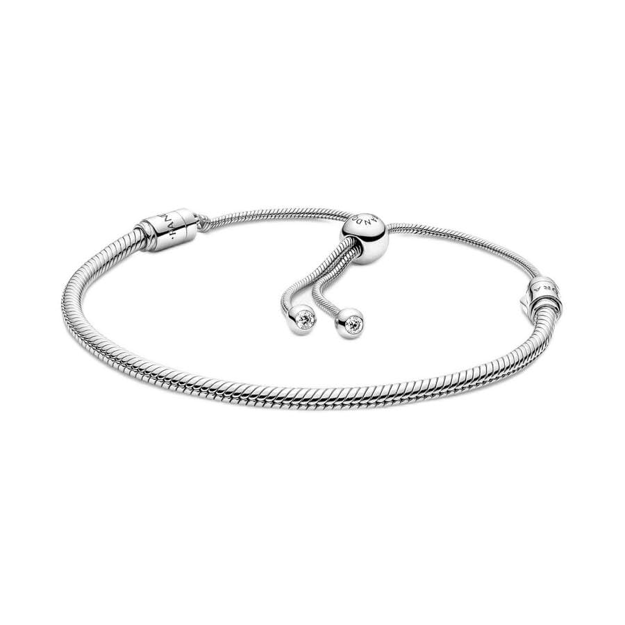 Foto 2 pulgar | Pulsera Pandora Moments Snake Chain Slider De Plata De Ley - Venta Internacional.
