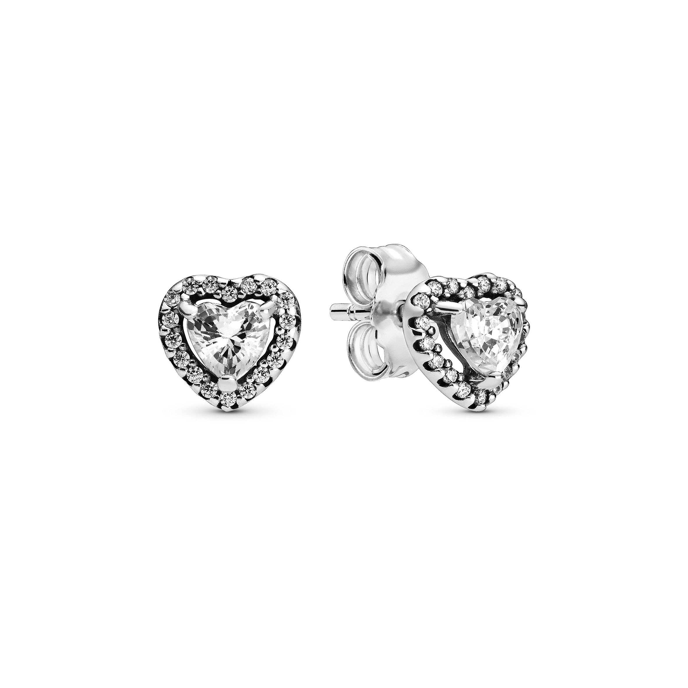 Foto 2 pulgar | Pendiente Pandora Elevated Heart 298427c01 De Plata De Ley - Venta Internacional.