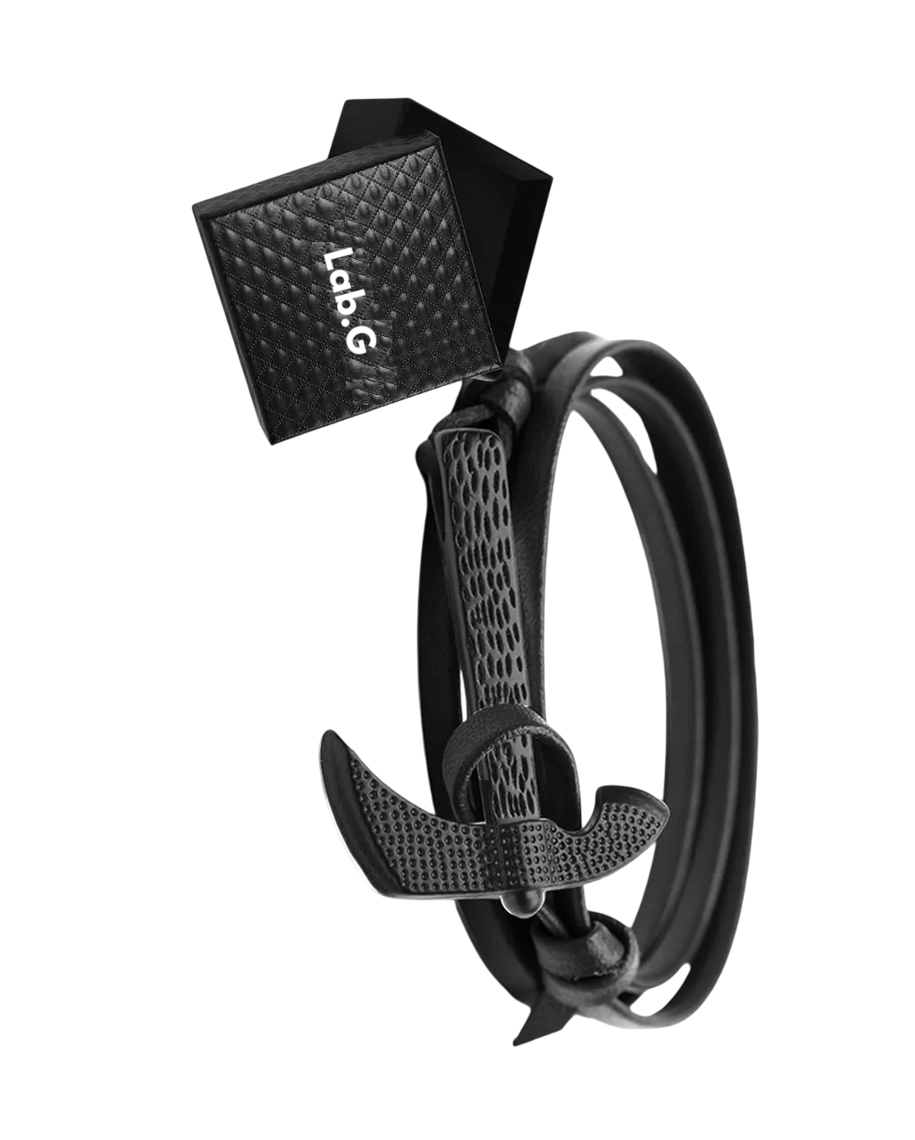 Foto 3 pulgar | Brazalete Obsidiana Hacha 2 Piezas Negro