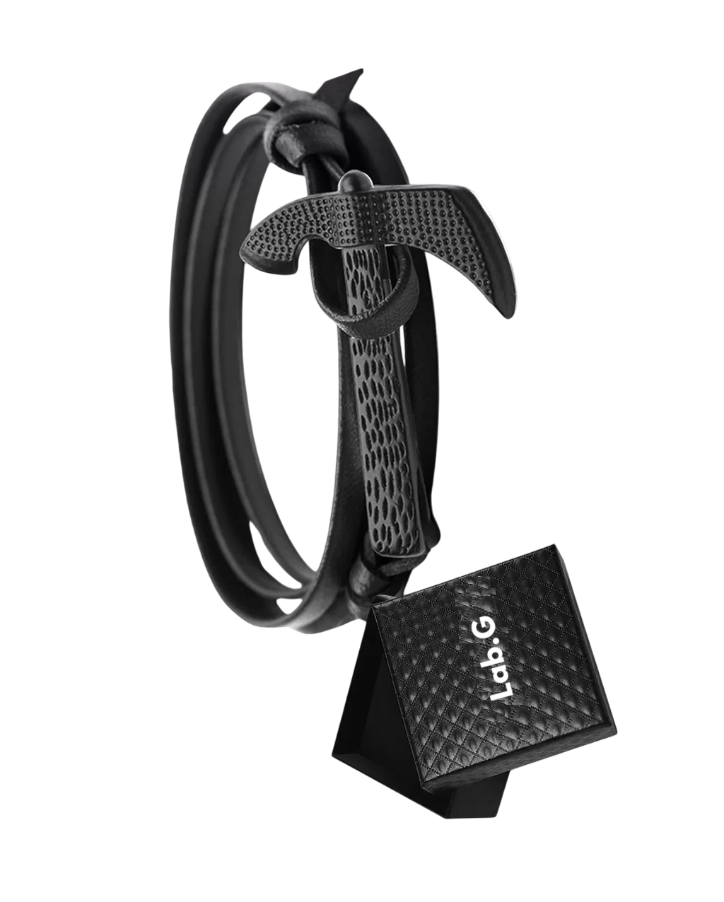 Foto 4 pulgar | Brazalete Obsidiana Hacha 2 Piezas Negro