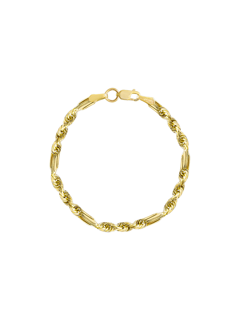 Esclava 10k Italiano Figaro 5mm10k Oro