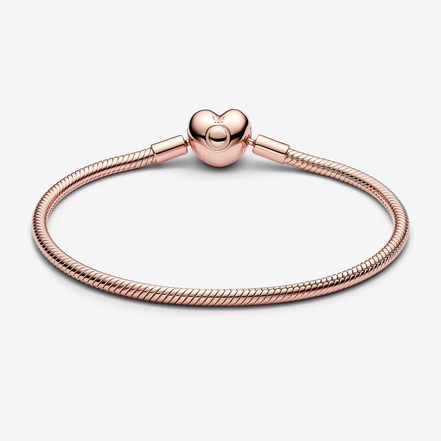 Foto 5 pulgar | Pulsera Pandora Con Cierre De Corazón Y Cadena Con Forma De Serpiente Pandora Rose - Venta Internacional.