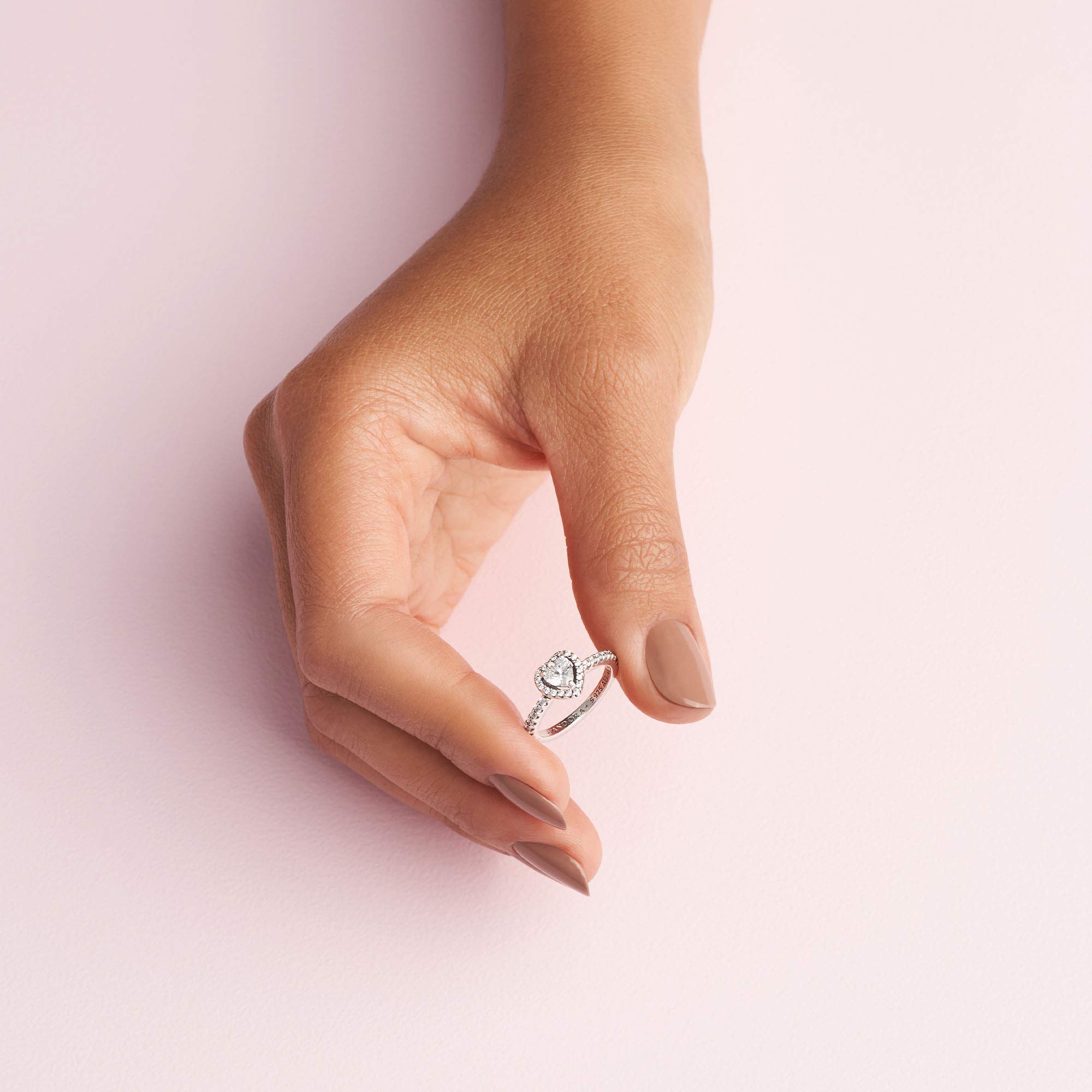 Foto 5 | Anillo Pandora Elevated Heart Promise, Plata Con Circonita Cúbica, Talla 7 - Venta Internacional.