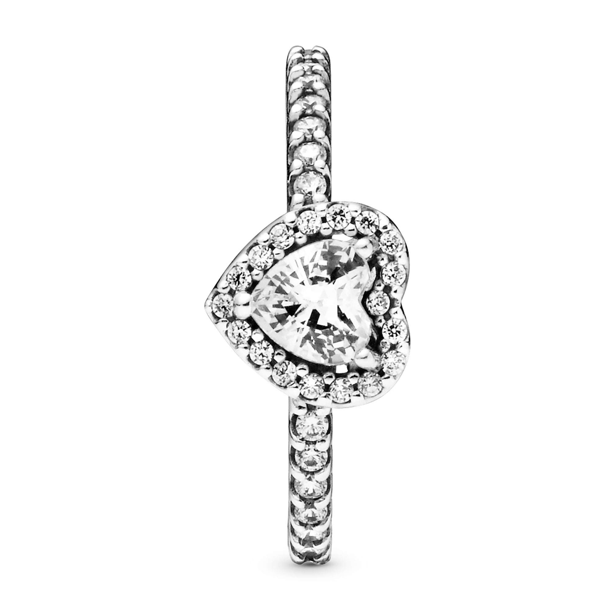 Foto 8 pulgar | Anillo Pandora Elevated Heart Promise, Plata Con Circonita Cúbica, Talla 7 - Venta Internacional.