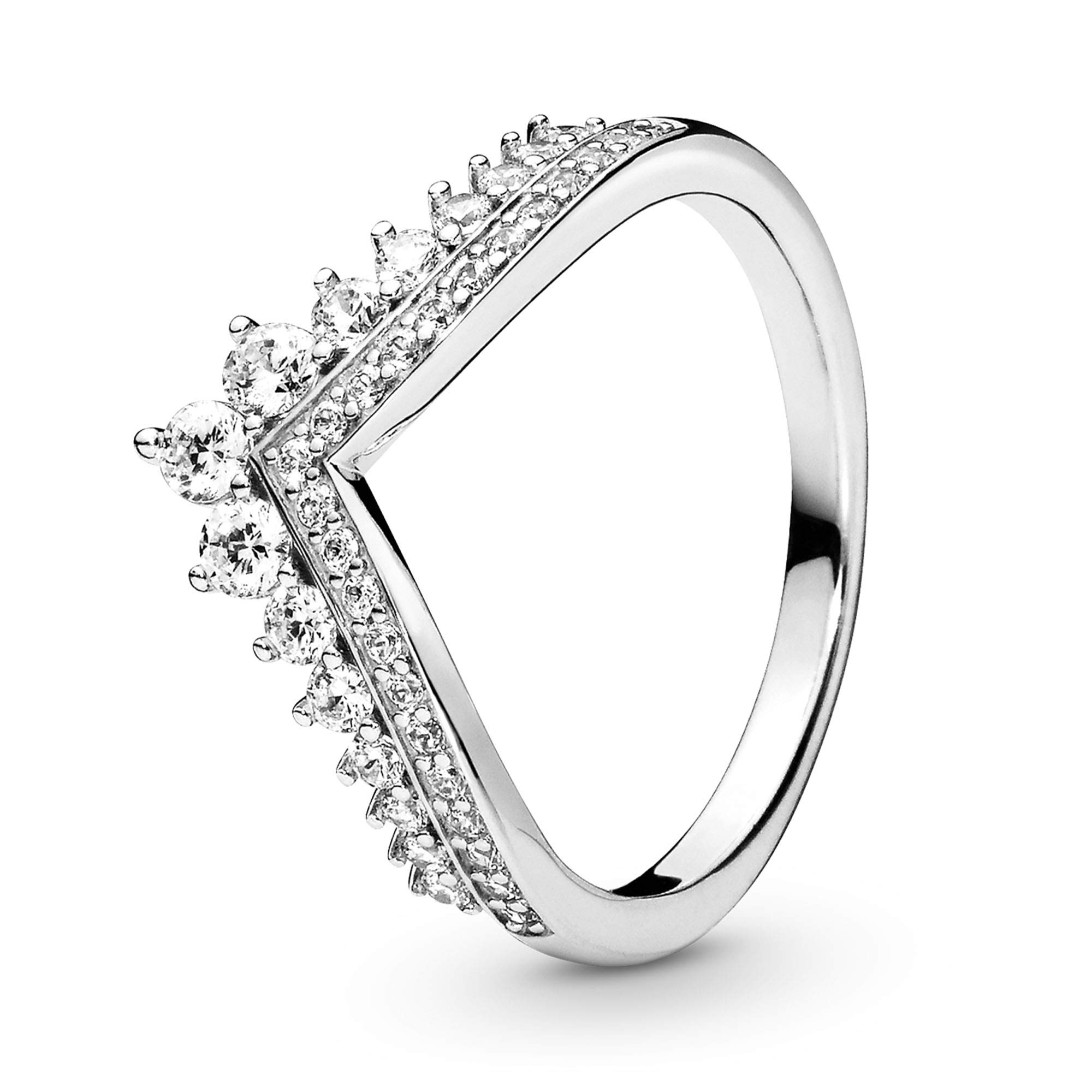 Foto 2 pulgar | Tiara Ring Pandora Princess Wishbone En Plata De Ley - Venta Internacional.