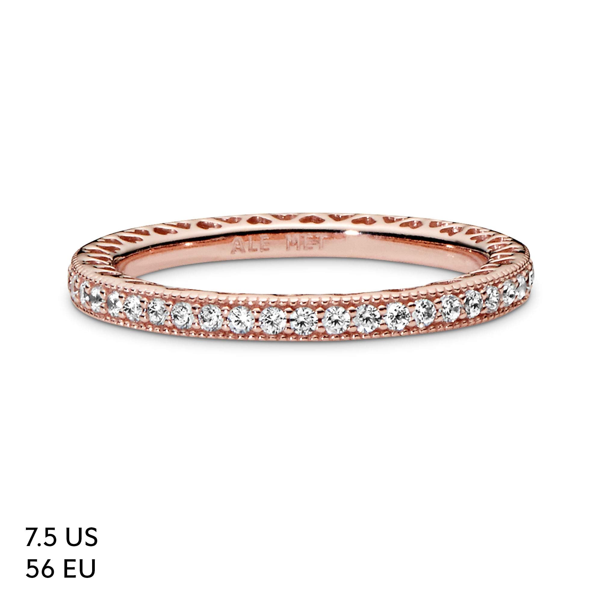 Foto 7 | Anillo Pandora Halo Sparkle & Hearts Chapado En Oro Rosa De 14 Quilates - Venta Internacional.