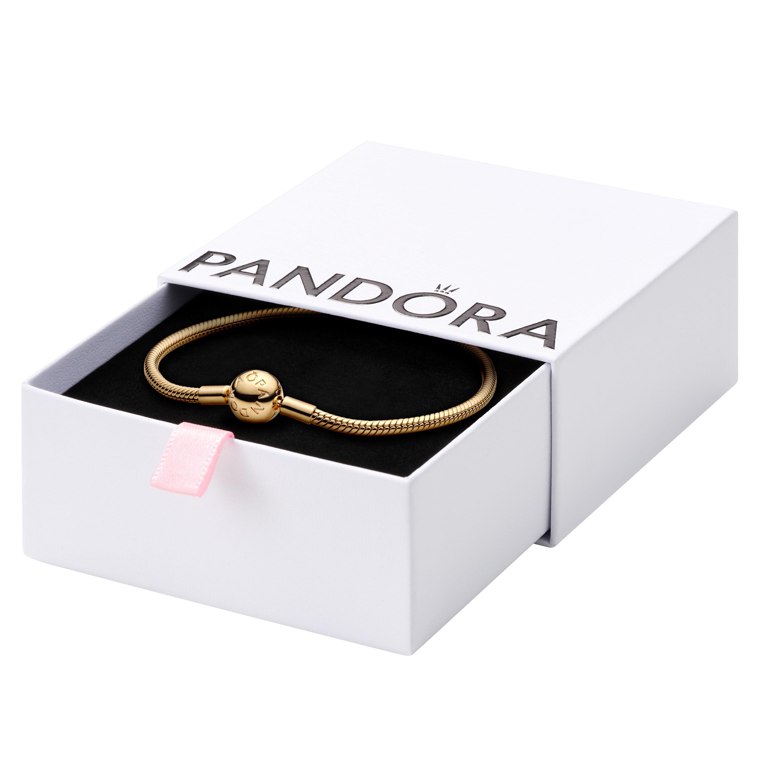 Foto 1 | Pulsera Pandora Moments Snake Chain Chapada En Oro De 18 Cm - Venta Internacional.