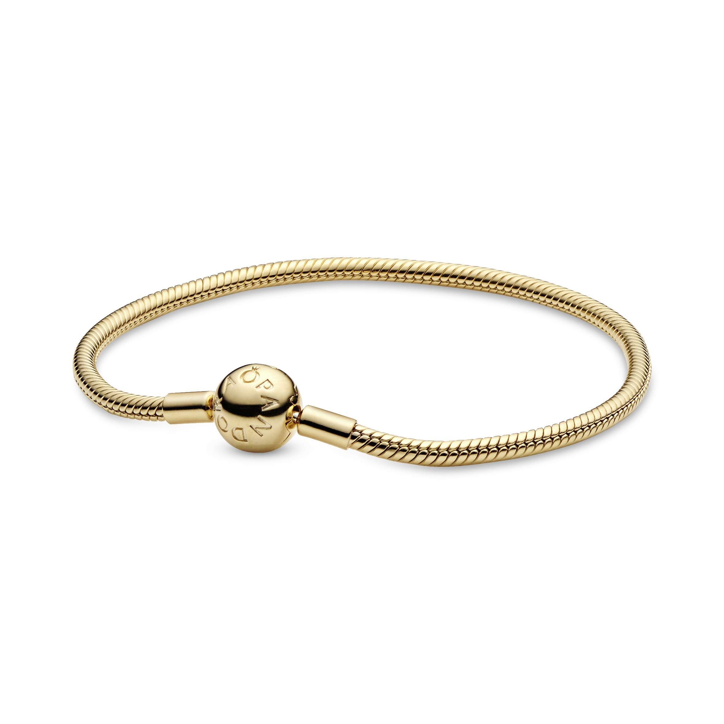 Foto 3 pulgar | Pulsera Pandora Moments Snake Chain Chapada En Oro De 18 Cm - Venta Internacional.