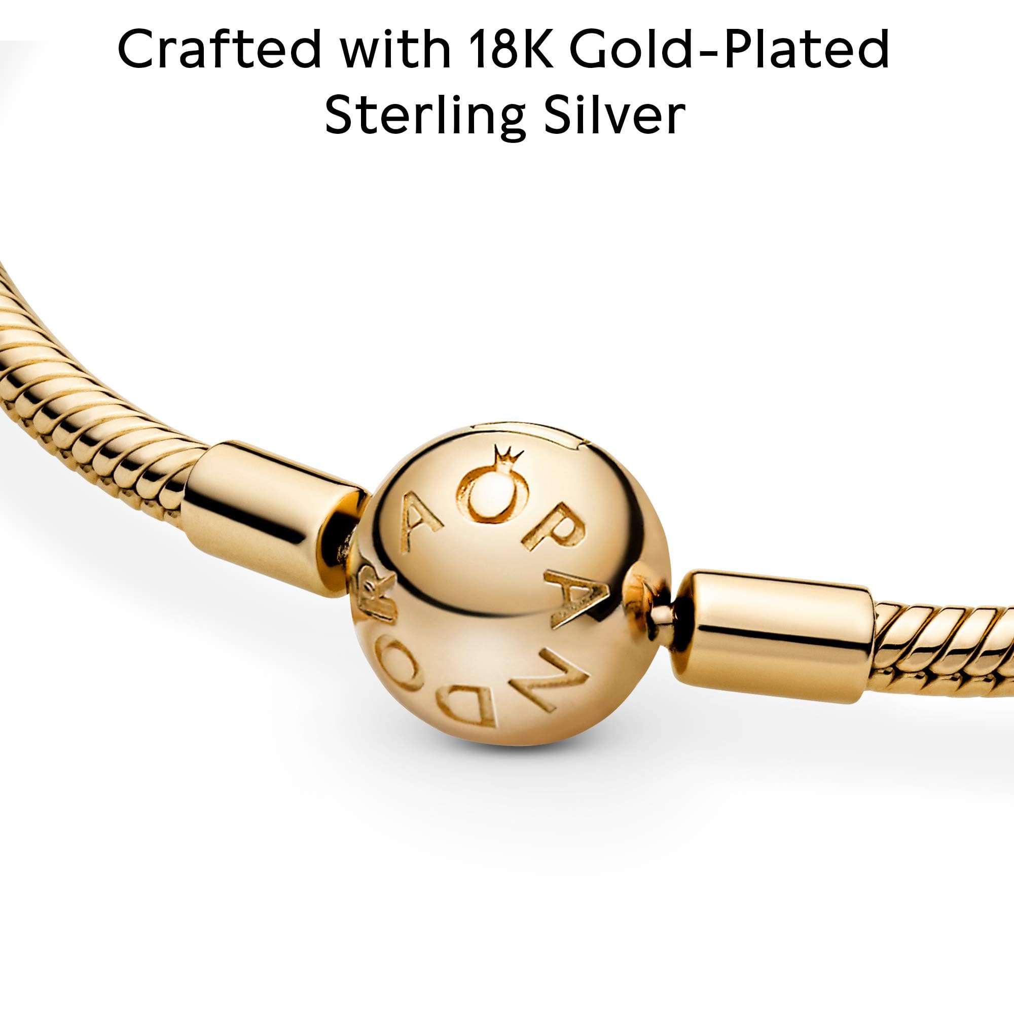 Foto 5 pulgar | Pulsera Pandora Moments Snake Chain Chapada En Oro De 18 Cm - Venta Internacional.