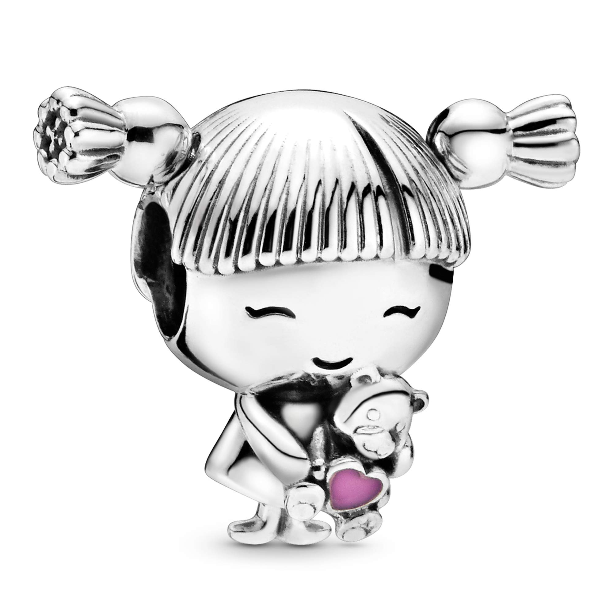 Foto 3 pulgar | Colgante Pandora Para Niña Pequeña Con Coletas, Plata De Ley - Venta Internacional.