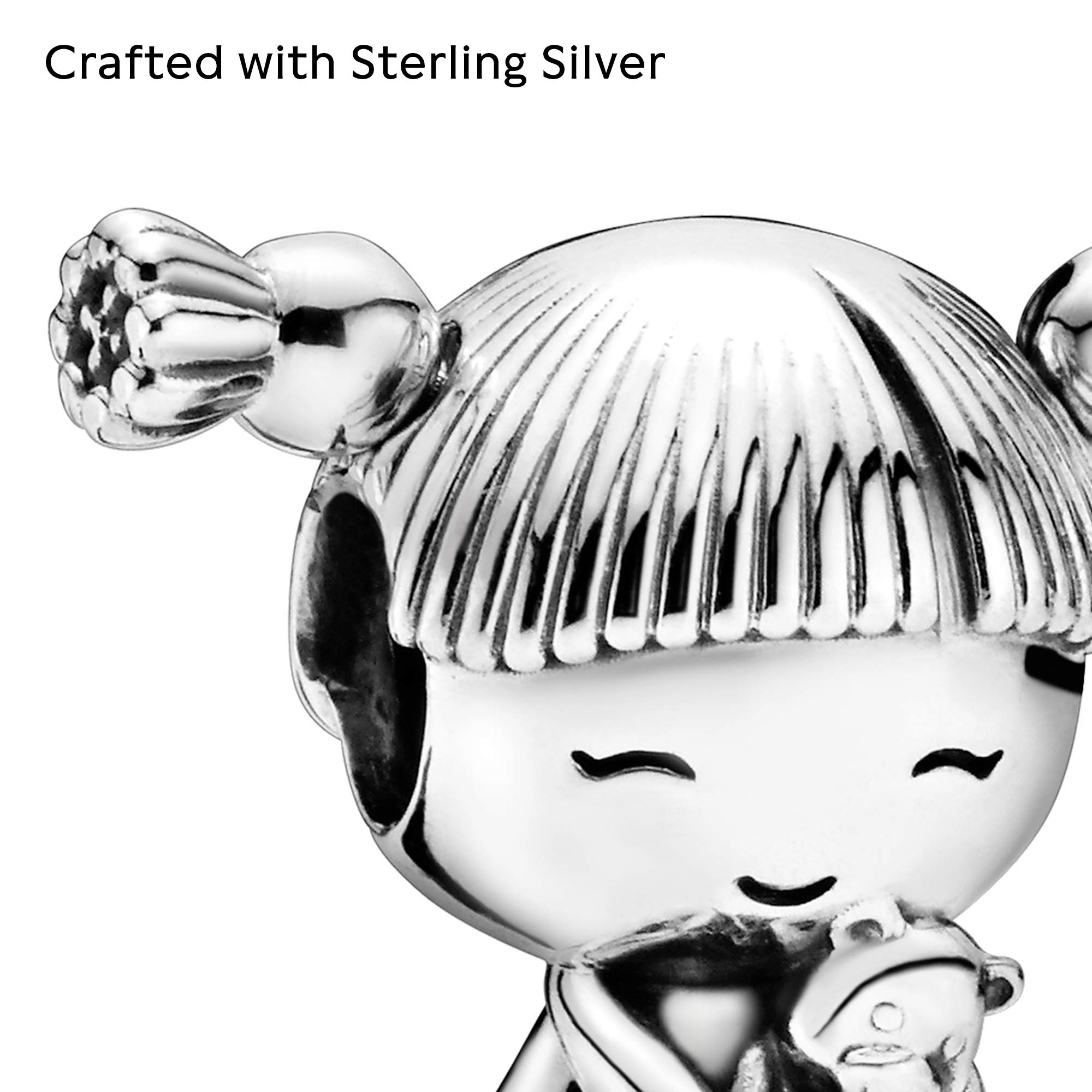 Foto 4 | Colgante Pandora Para Niña Pequeña Con Coletas, Plata De Ley - Venta Internacional.