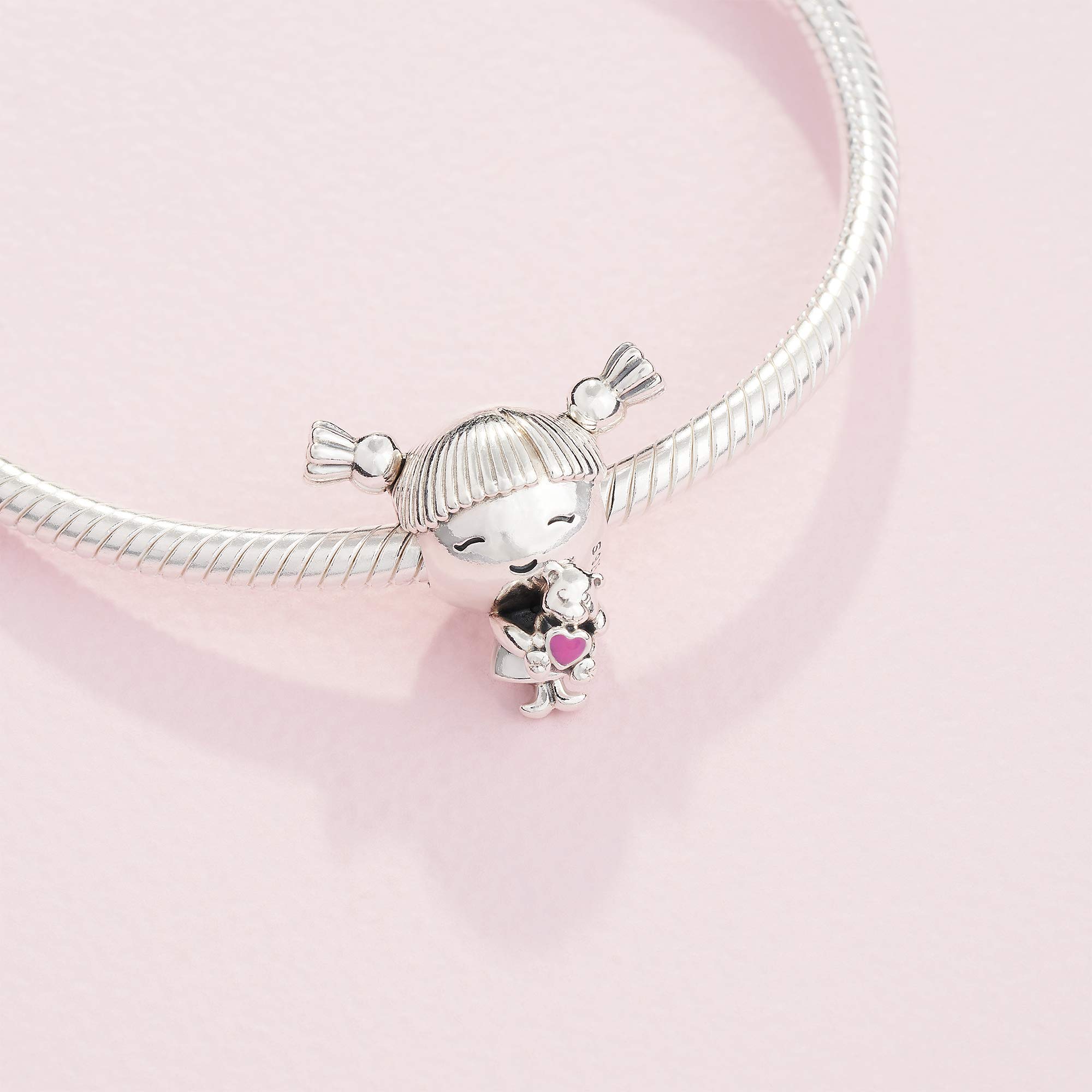 Foto 6 pulgar | Colgante Pandora Para Niña Pequeña Con Coletas, Plata De Ley - Venta Internacional.