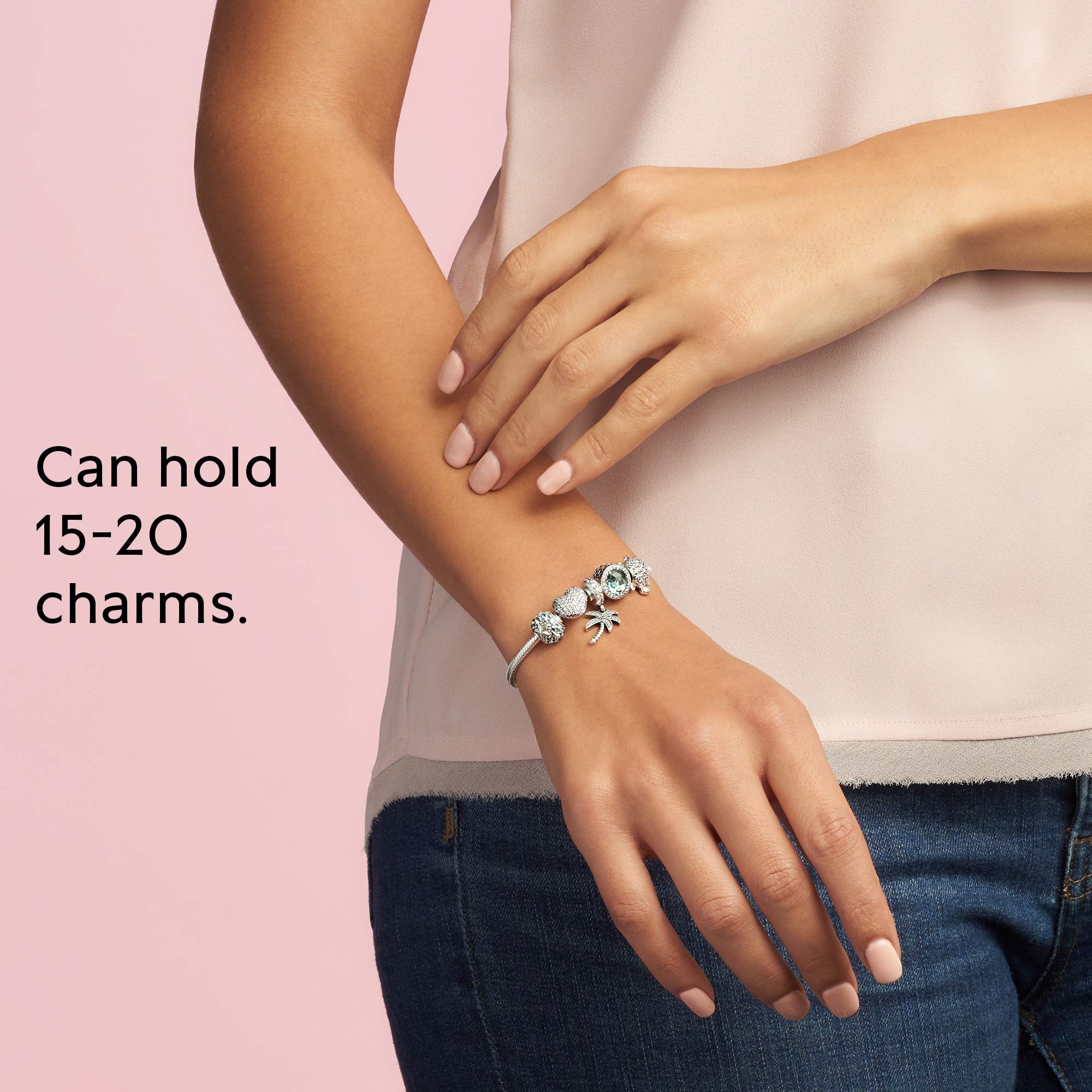 Foto 7 | Pulsera Pandora Moments Sparkling Heart Con Cierre De Corazón Plateado - Venta Internacional.