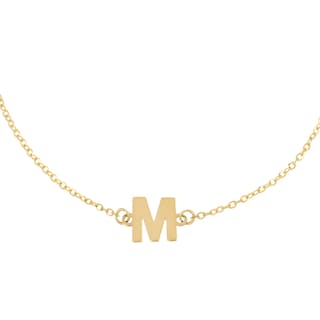 Foto 2 | Pulsera Zekie 7015 Oro 14k Amarillo Letra M 18 Cms