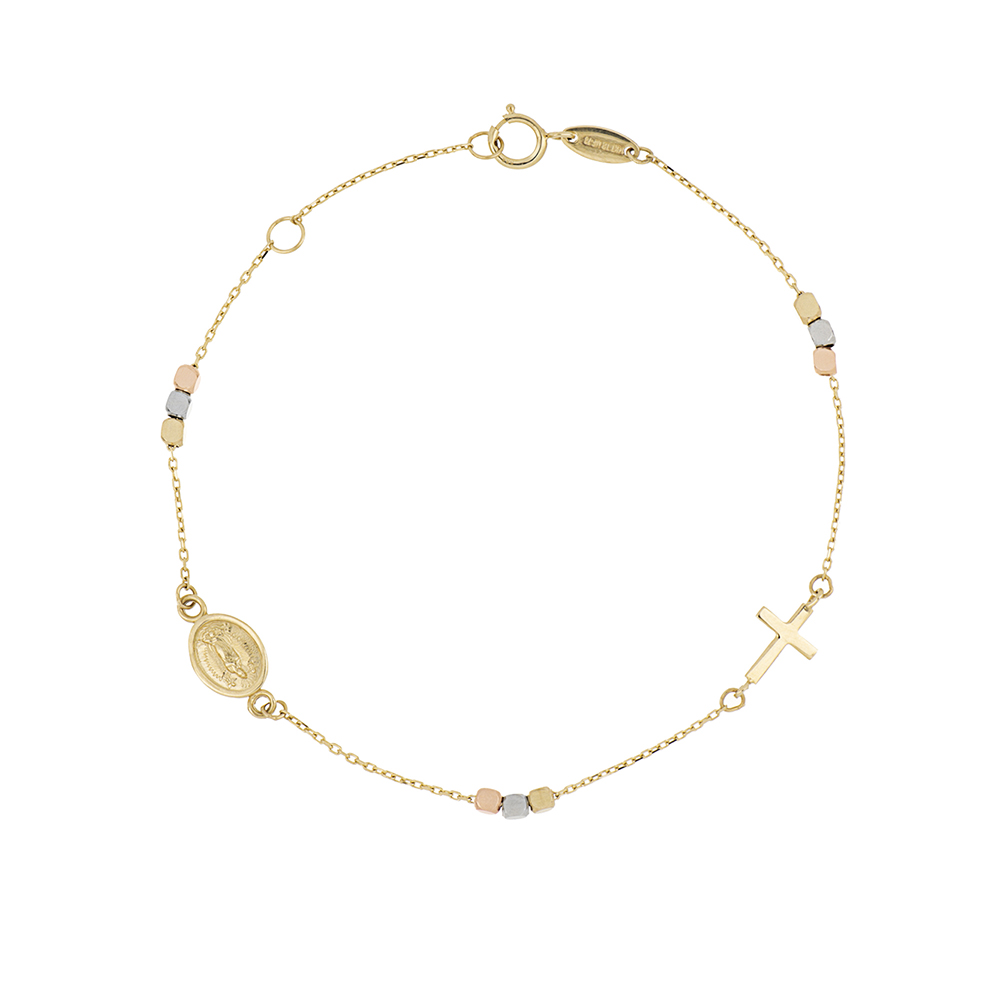 Foto 1 | Pulsera Zekie 7028 Oro 14k  3 Colores 18 Cms