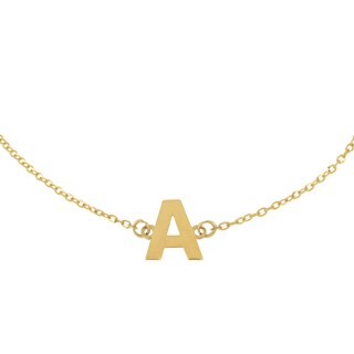 Foto 2 | Pulsera Zekie 7013 Oro 14k Amarillo Letra A 18 Cms