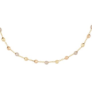 Foto 2 | Pulsera Zekie 7032 Oro 14k 3 Colores 18 Cms Con Bolitas