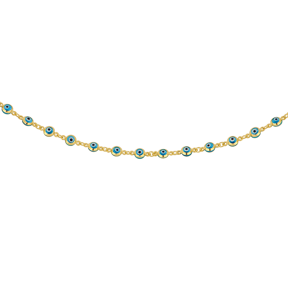 Foto 2 | Pulsera Zekie 7060 Oro 14k Amarillo 18 Cms Ojo Turco