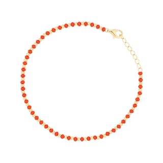 Foto 2 | Pulsera Zekie 7094 Oro 14k Amarillo 18 Cms Bola Diamantada