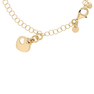 Foto 2 | Pulsera Zekie 7074 Oro 14k Amarillo 18 Cms Corazon