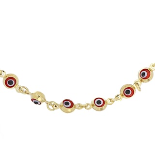 Foto 2 | Pulsera Zekie 7132 Oro 10k Amarillo 18 Cms Ojos Rojos