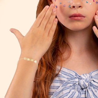 Foto 4 | Esclava Zekie 7167 Oro 14k Amarillo Con Mariposas