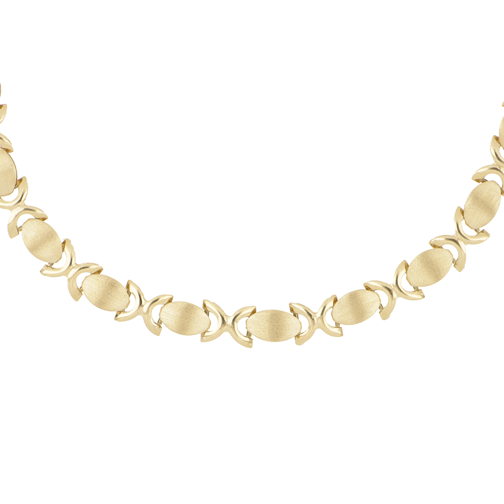 Pulsera Zekie 7118 Oro 14k Amarillo 20 Cms Besos Y Abrazos